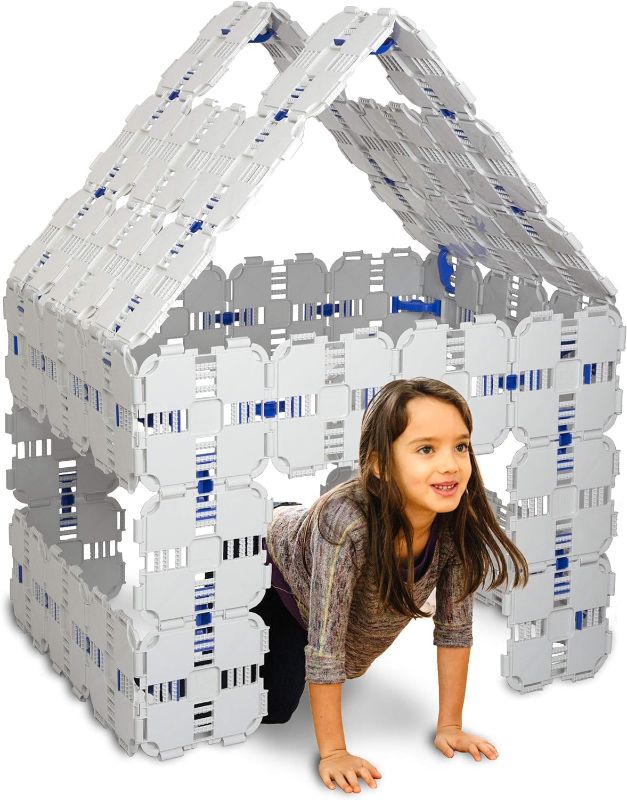 Photo 1 of Fort Boards: Fort Building Kit | Jumbo Blocks - Kids Building Toys | 90 Piece Set: black
