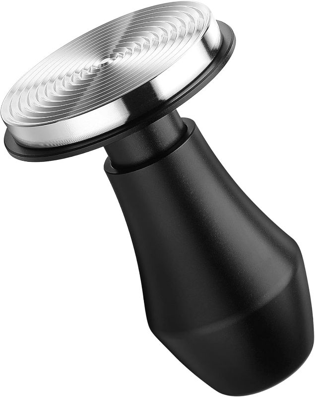 Photo 1 of Normcore 53.3mm Spring Loaded Tamper - Espresso Coffee Tamper With Stainless Steel Ripple Base - 15lb / 25lb / 30lbs Replacement Springs - Anodized Aluminum Handle and Stand
