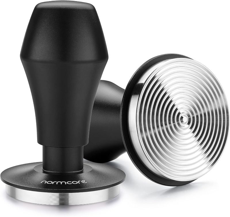 Photo 2 of Normcore 53.3mm Spring Loaded Tamper - Espresso Coffee Tamper With Stainless Steel Ripple Base - 15lb / 25lb / 30lbs Replacement Springs - Anodized Aluminum Handle and Stand
