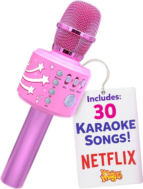 Photo 1 of Motown Magic, Bluetooth Karaoke Microphone | Includes 30 Famous Songs |Kids Karaoke Microphone | Birthday Gift for Boys and Girls Ages 3 4 5 6 7 8+
