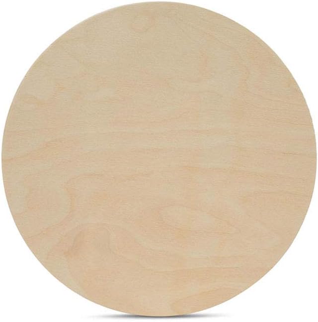 Photo 1 of Wood Plywood Circle Plaques 9 inch, 1/2 Inch Thick, Pack of 3 Round Birch Wood Cutouts, Unfinished for Crafts and DIY Signs, by Woodpeckers
