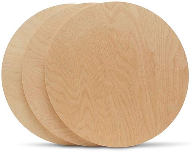 Photo 2 of Wood Plywood Circle Plaques 9 inch, 1/2 Inch Thick, Pack of 3 Round Birch Wood Cutouts, Unfinished for Crafts and DIY Signs, by Woodpeckers
