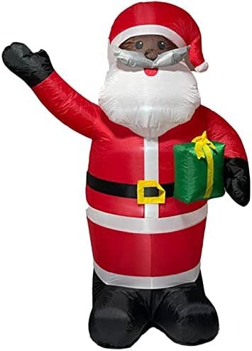 Photo 1 of BBO Brand 6 Ft Inflatable Standing Santa Claus Christmas Figure Decoration (6 Foot Black Inflatable Santa Claus)
