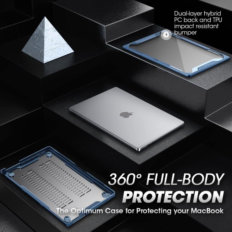 Photo 2 of SUPCASE Unicorn Beetle Case for MacBook Pro 14 Inch M3 / M3 Pro / M3 Max (2023) & M2 Pro / M2 Max A2779 (2023) & M1 Pro / M1 Max A2442 (2021), Hard Shell Protective Cover for MacBook Pro 14" (Azure)
