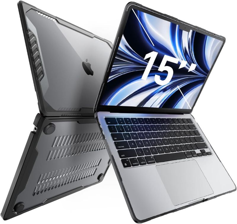 Photo 1 of SUPCASE Unicorn Beetle Case for MacBook Air 15 Inch (2023) A2941 M2 Chip, Dual Layer Hard Shell Protective Cover for MacBook Air 15" with Touch ID (Black)
