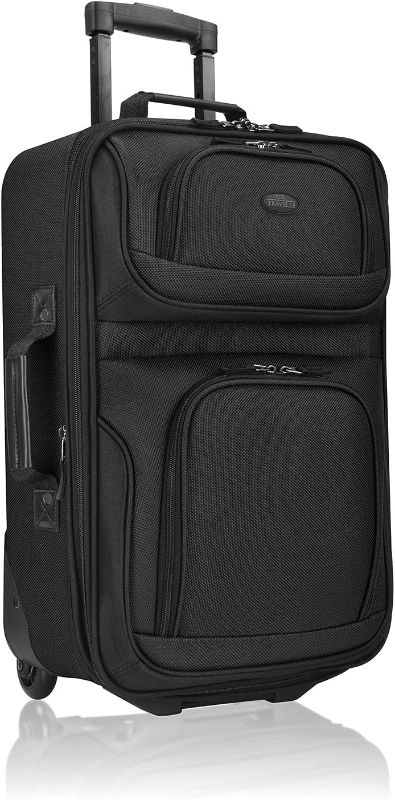 Photo 1 of U.S. Traveler Rio Rugged Fabric Expandable Carry-on Luggage Set, Black, 2 Wheel, Set of 2
