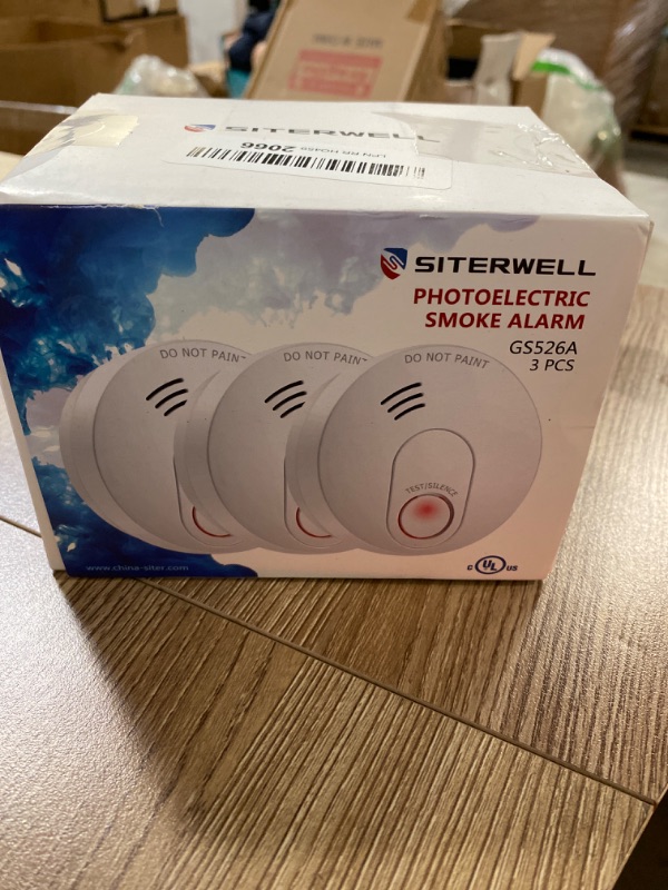 Photo 8 of SITERWELL Smoke Detector Fire Alarm with Magnetic Fastening Kit and Built-in Battery, Fire Safety with Photoelectric Technology for Home Bedroom and Babyroom, UL Listed, GS528A, 3 Packs
