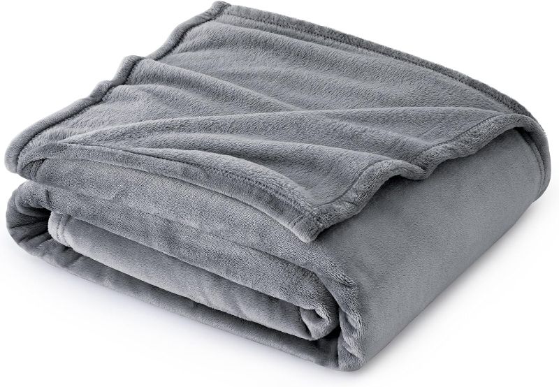 Photo 1 of Bedsure Fleece Throw Blanket for Couch Grey - Lightweight Plush Fuzzy Cozy Soft Blankets and Throws for Sofa, 50x60 inches
