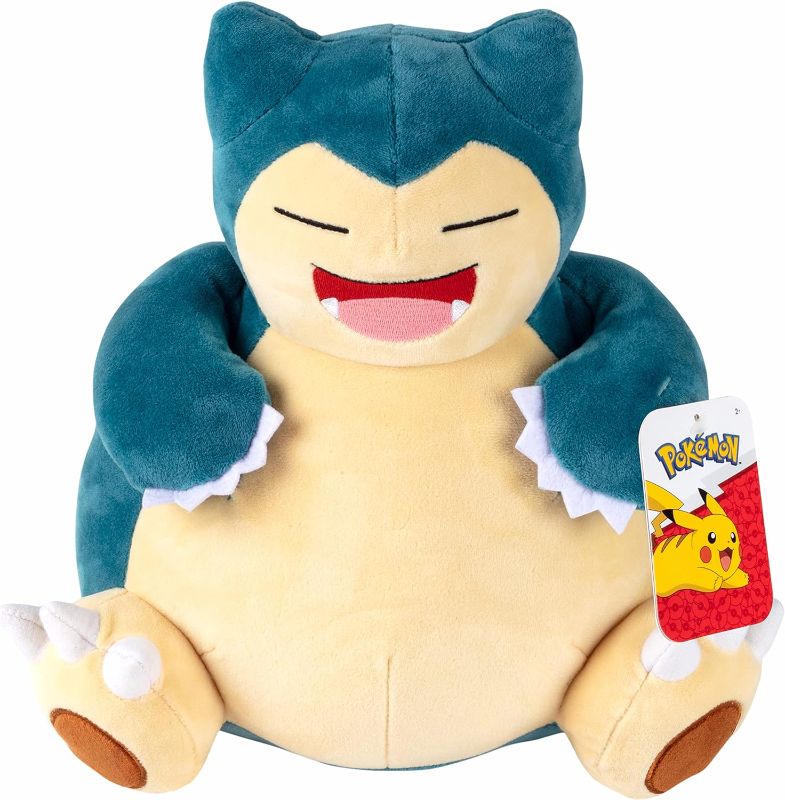 Photo 1 of Pokémon 12" Large Snorlax Plush - Officially Licensed - Generation One - Quality Soft Stuffed Animal Toy - Add Snorlax to Your Collection - Great Gift for Kids, Boys, Girls & Fans of Pokemon
