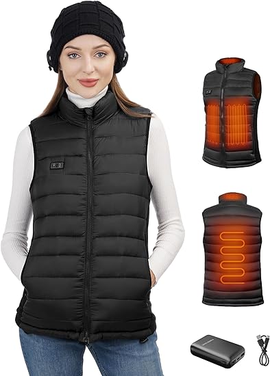Photo 1 of Loowoko Heated Vest for Women with Battery Pack Included, Rechargeable Heated Jacket Coat Electric Heating Vests for Winter
