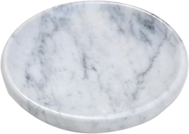 Photo 1 of CraftsOfEgypt White Marble Soap Dish - Polished and Shiny Marble Dish Holder – Beautifully Crafted Bathroom Accessory
