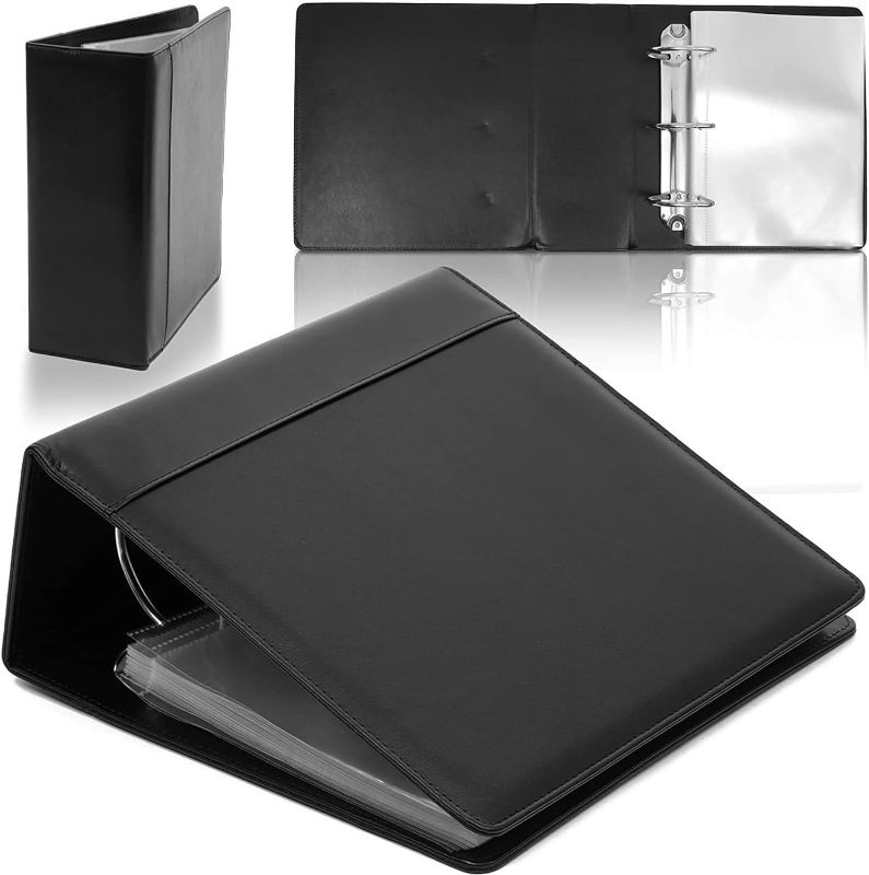 Photo 1 of Theater Binder with 30 Sleeves, 3-Ring Organizer with Clear Sheet Protectors for Gifts, Show-Bills Holder, 2 Pockets Per Sleeve (10x9.5 in)
