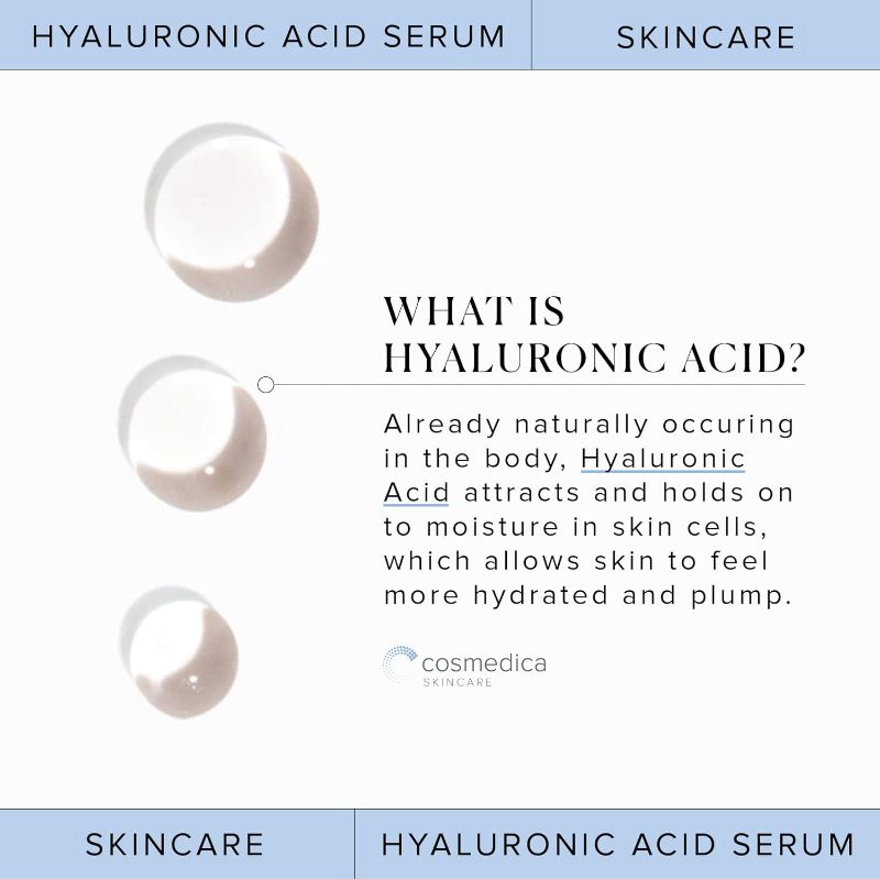 Photo 2 of Hyaluronic Acid Serum for Skin 100% Pure Anti Aging Serum Intense Hydration Moisture Non greasy Paraben free, Wrinkle Reducing and Brightening Serum (Pro Formula) 2oz
