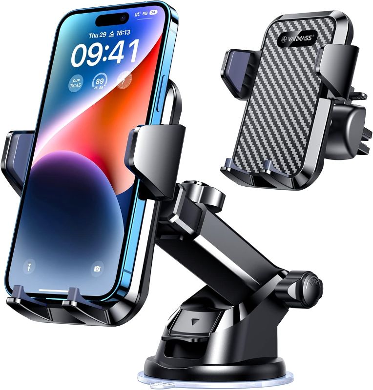 Photo 1 of VANMASS ?65+LBS Strongest Suction & Military-Grade 2024 Ultimate Car Phone Mount?Patent & Safety Certs? Cell Phone Holder Truck Stand for Dashboard Windshield Vent
