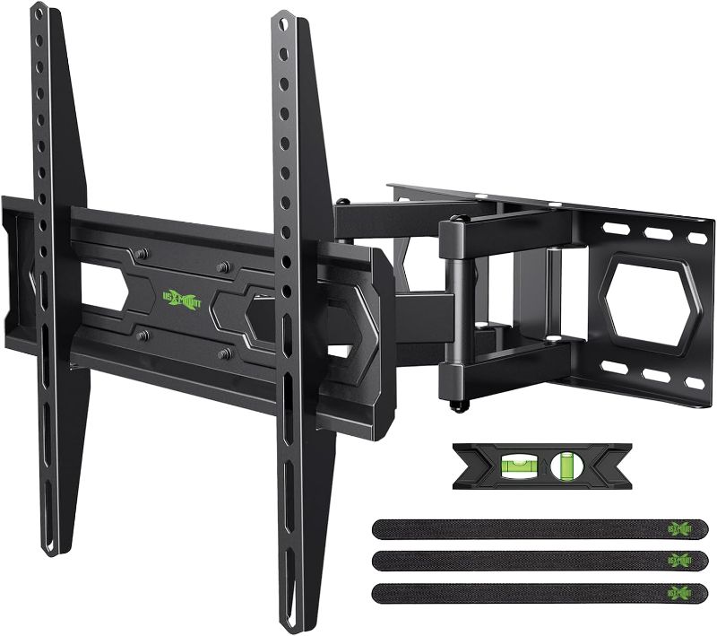 Photo 1 of USX MOUNT Full Motion TV Wall Mount for Most 32-70 inch Flat Screen/LED/4K TVs, Swivel/Tilt TV Mount Bracket with Articulating Dual Arms, Max VESA 400x400mm, Max Load 110lbs, for 16" Wood Stud
