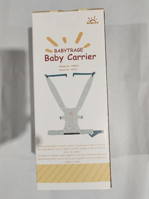 Photo 3 of MOMTORY Newborn Carrier, Baby Carrier, Cozy Baby Wrap Carrier(7-25lbs), with Hook&Loop for Easily Adjustable, Soft Fabric, Deep Grey
