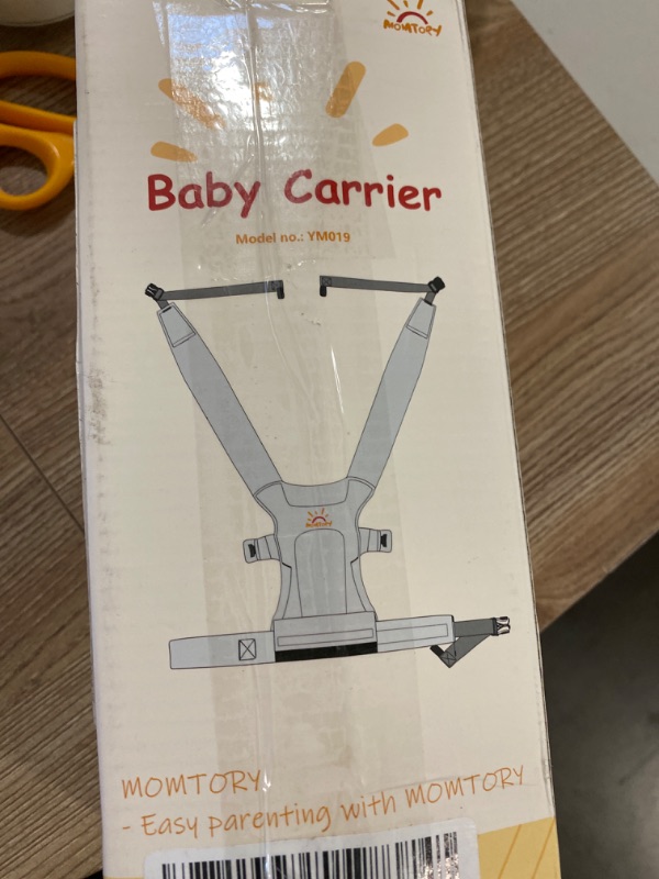 Photo 1 of MOMTORY Newborn Carrier, Baby Carrier, Cozy Baby Wrap Carrier(7-25lbs), with Hook&Loop for Easily Adjustable, Soft Fabric, Deep Grey
