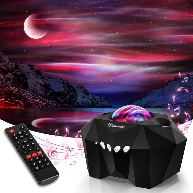 Photo 1 of Aurora Lights Star Projector, Seianders Galaxy Projector with Remote Control, Sky Night Light Projector for Kids Adults, Bluetooth Music Speaker, Room Decor for Bedroom/Ceiling/Party/Home
