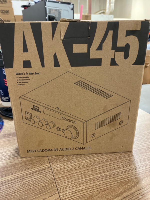 Photo 5 of Audio Amplifier Receivers-AK45 Bluetooth 5.0 HiFi Stereo Mini Power Amplifier RMS 40W x 2 Max. 400W 2.0 Channel Home Theater Audio Components Speakers Amp W/MIC,USB, RCA,FM Radio
