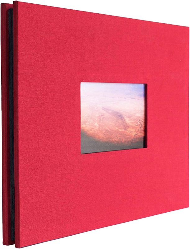 Photo 2 of Kolo Newport Scrapbook, 11" x 14", Ideal for Wedding Albums, Baby Books, and Travel Journals, Red
