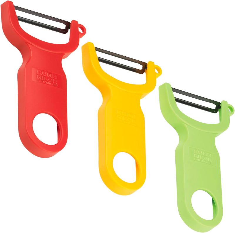 Photo 1 of Kuhn Rikon Original Swiss Peeler 3-Pack Red/Green/Yellow
