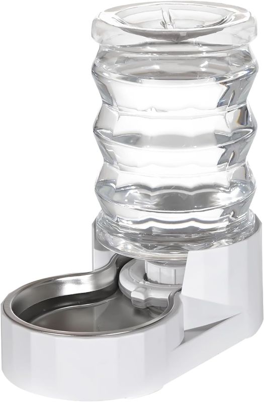Photo 1 of RIZZARI Automatic Pet Waterer,100% BPA-Free, Gravity Stainless Steel Water Dispenser,Large Capacity Water Feeder for Cats and Small and Medium-Sized Dogs (3.6L)

