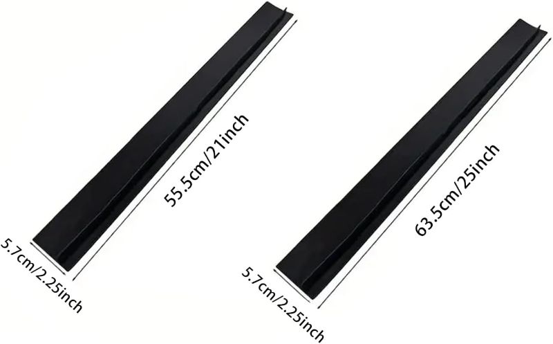 Photo 2 of ItsNio Silicone Stove Gap Covers (2 Pack), Stove Gap Guard, Heat Resistant Oven Gap Filler, Easy Clean,25 Inches, Black
