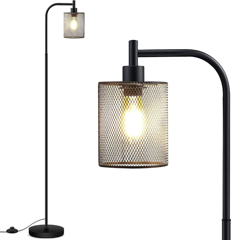 Photo 1 of BoostArea One Industrial Floor Lamp and One Farmhouse Floor Lamp
