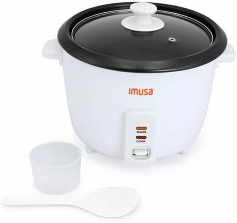 Photo 1 of USA GAU-00012 Electric NonStick Rice Cooker 5-Cup (Uncooked) 10-Cup (Cooked), White
