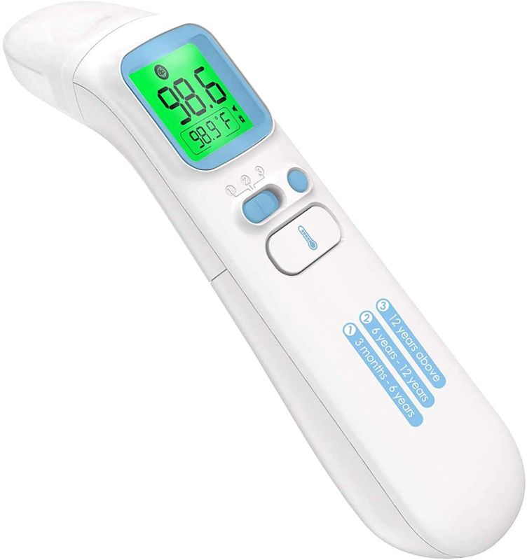Photo 1 of GoodBaby Touchless Thermometer for Adults,Forehead and Ear LCD Display Thermometer for Fever,Infrared Magnetic Thermometer for Baby Kids Surface and Room
