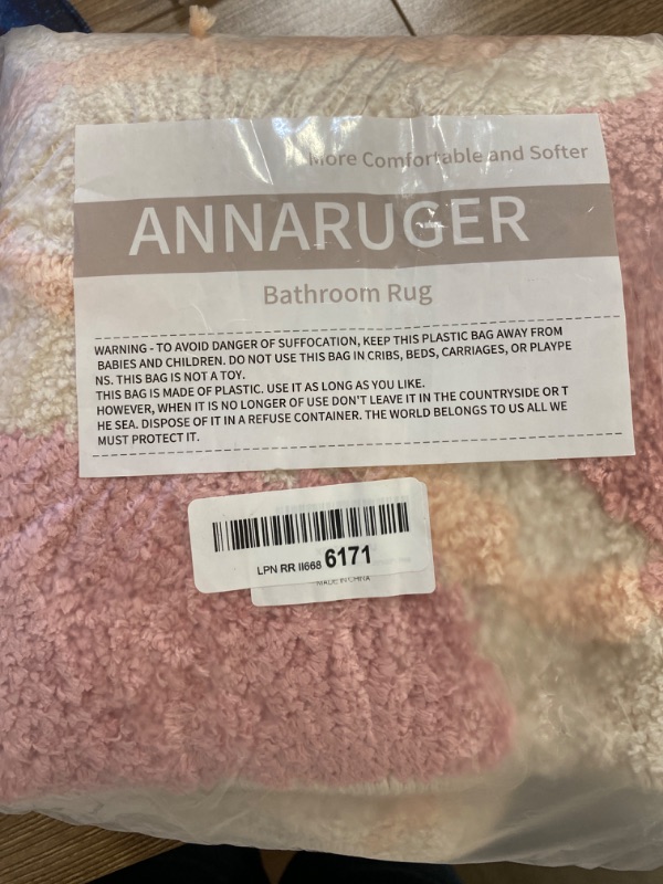 Photo 2 of ANNARUGER Bathroom Rug, Extra Soft Shaggy Bath Rug, Ultra Absorbent Microfiber Bathroom Floor Mat, Machine Wash, Bath Mat for Bathroom Non Slip for Tub, Shower, Bath Room (20"x 32")
