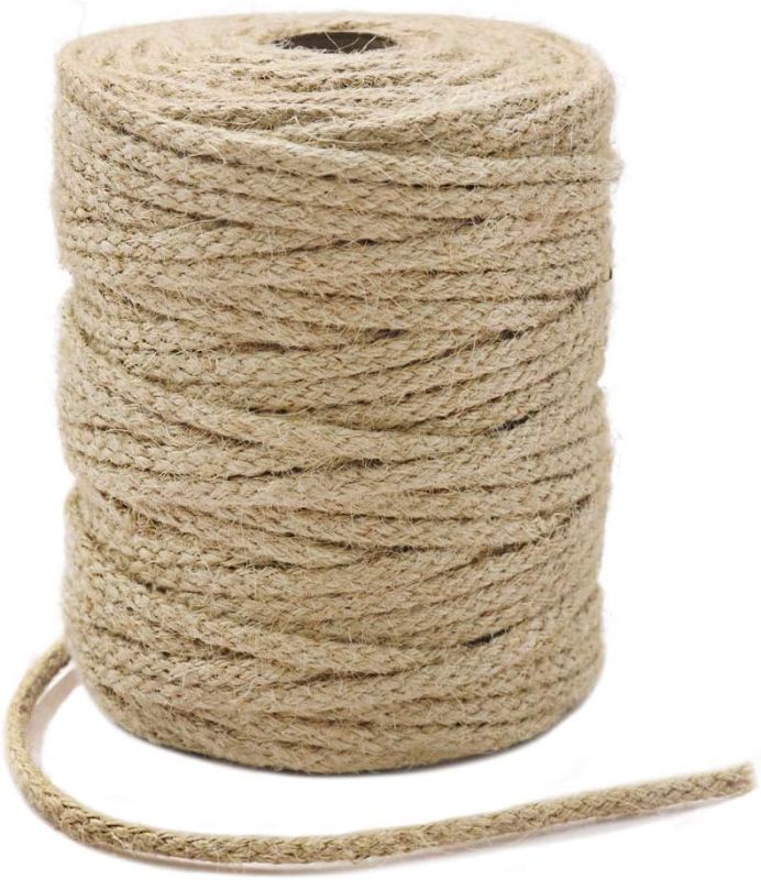 Photo 1 of Tenn Well Jute Twine, 200Feet 3.5mm Braided Jute Rope, Natural Twine String for Crafts, Gift Wrapping, Gardening, Recycling, Macrame Projects and Holiday Decorations
