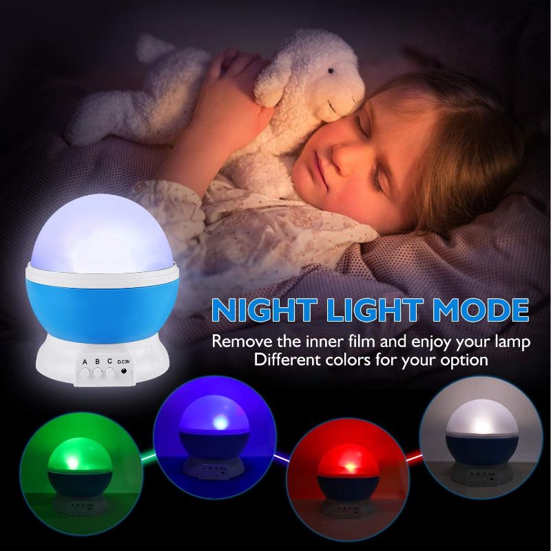 Photo 4 of Fortally Kids Star Night Light, Nebula Star Projector 360 Degree Rotation - 4 LED Bulbs 12 Light Color Changing with USB Cable, Romantic Gifts for Men Women Children
