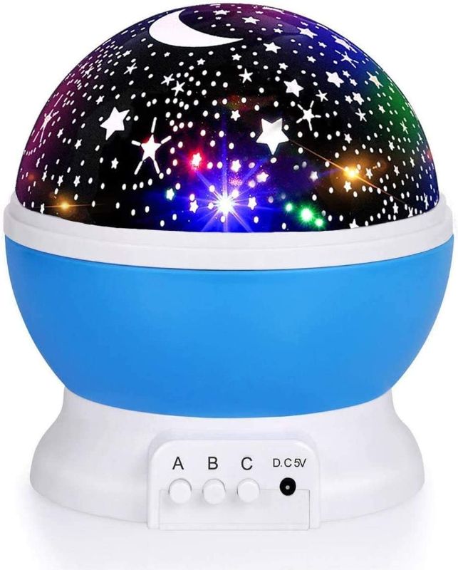 Photo 1 of Fortally Kids Star Night Light, Nebula Star Projector 360 Degree Rotation - 4 LED Bulbs 12 Light Color Changing with USB Cable, Romantic Gifts for Men Women Children
