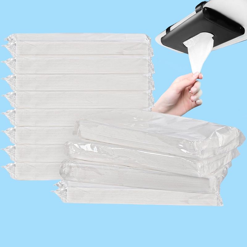 Photo 1 of Car Tissue Filler, 12 Packs of Tissue Filler, Face Tissue for Sunshade, Car Travel Tissue Napkin Holder Filler, 3 Layers Thickened, Soft and Smooth, 552 Sheets
