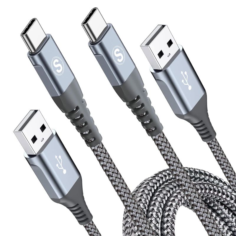 Photo 1 of AviBrex USB Type C Cable 3.1A Fast Charging 2Pack 10ft+15ft USB-A to USB-C Charger Nylon Braided Cord for Samsung Galaxy S21 S20 S10 S9 S8 Plus,Note 20 10 9 8 7,A71 A51 A32,LG,Moto,PS5
