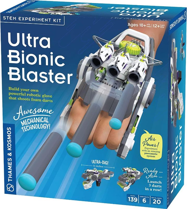 Photo 1 of Thames & Kosmos Ultra Bionic Blaster STEM Experiment Kit | Construct a Robotic Foam Dart Blasting Glove | Challenging Build, Learn About Mechanical Technology & Engineering
