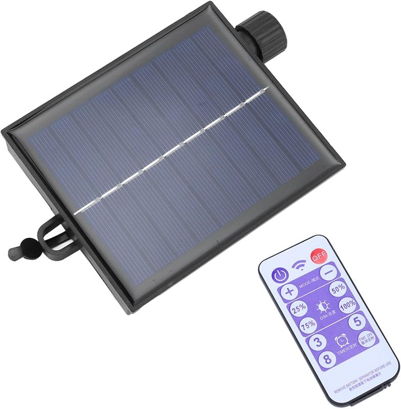 Photo 1 of Replacement Solar Panel, Automatic Waterproof Adjustable Solar String Light Control Box with Remote Control, Solar Lamp String Circuit Board (Output Boost 24V)
