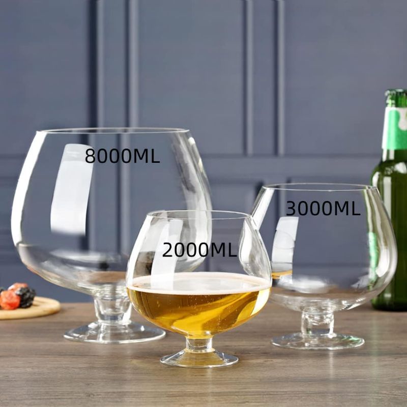 Photo 3 of GAOGAO 2000ml To 12000ml Super Big Crystal Glass Brandy Glasses Drink Snifters Bar Wine Surprised Drinkware (2000ML)
