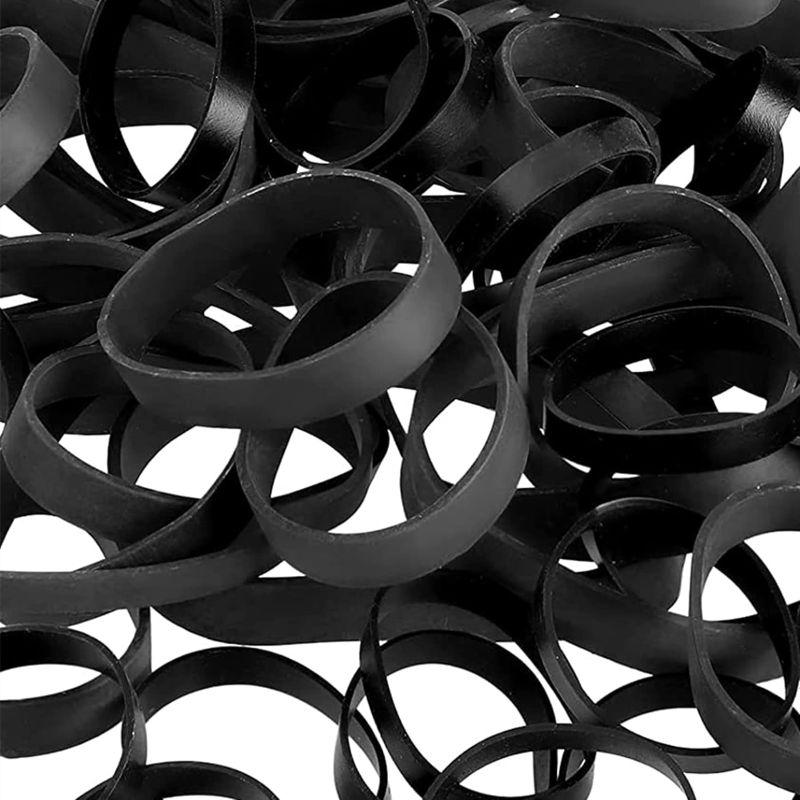 Photo 1 of Tactical Rubber Bands Black - 100 Pieces 2 Size Heavy Duty UV Heat Cold Resistant Thick Strong Elastic Wide Bands Outdoor Hiking Backpacking Survival Camping Biking Fixed Item
