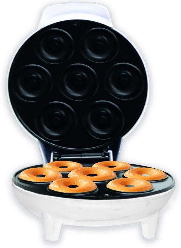 Photo 1 of Courant Mini Donut Maker Machine for Holiday, Kid-Friendly, Breakfast or Snack, Desserts & More with Non-stick Surface, Makes 7 Doughnuts, MINT COLOR
