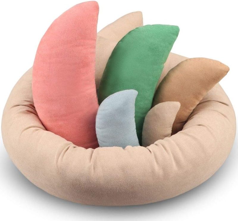 Photo 1 of Newborn Photography Props, Ultra-Soft Baby Donut Posing Pillows, Professional Baby Photo Props Set Fits 0-6 Months Baby,Pack of 6, Multicolor
