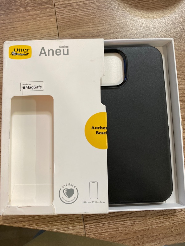 Photo 2 of OtterBox - Ultra-Slim iPhone 12 & 12 Pro Case (ONLY) - Made for Apple MagSafe, Protective Phone Case, Sleek & Pocket-Friendly Profile (Black Licorice)
