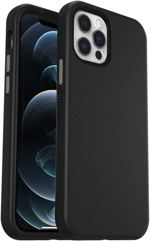 Photo 1 of OtterBox - Ultra-Slim iPhone 12 & 12 Pro Case (ONLY) - Made for Apple MagSafe, Protective Phone Case, Sleek & Pocket-Friendly Profile (Black Licorice)
