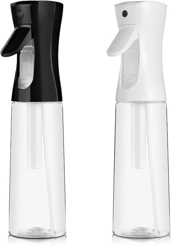 Photo 1 of IMPORX Continuous Spray Bottle for Hair (10.1oz/300ml) 2 Pack Home Essentials Spray Bottles For Cleaning Empty Ultra Fine Water Mister Sprayer For Hairstyling Garden Plants Curly Hair Perfume Etc
