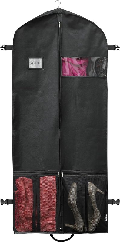 Photo 1 of SimpleHouseware 60-Inch Heavy Duty Garment Bag w/Pocket for Suits, Tuxedos, Dresses, Coats
