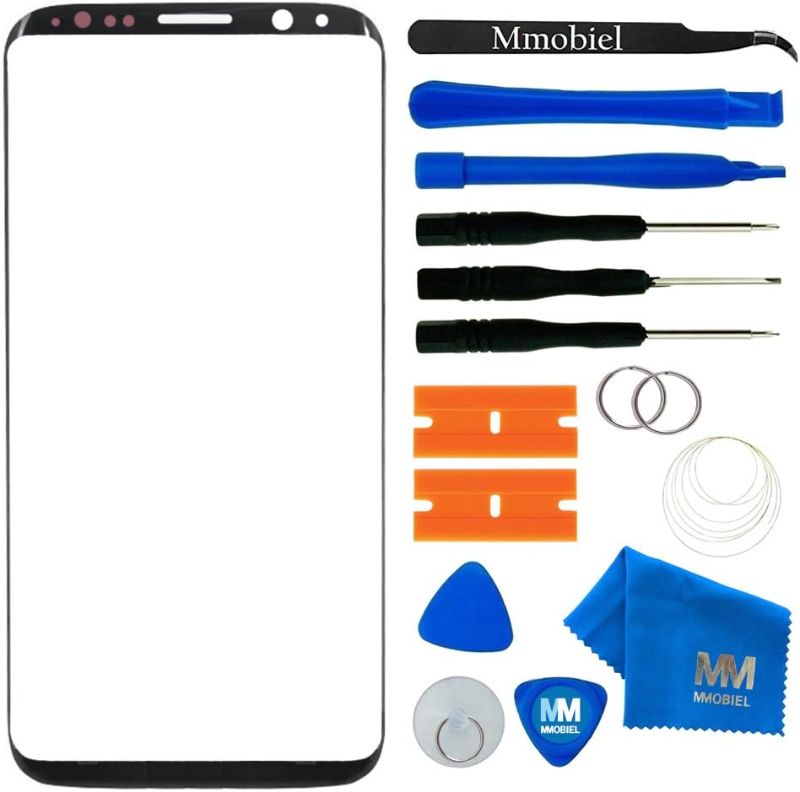 Photo 1 of MMOBIEL Front Glass Repair Kit Compatible with Samsung Galaxy S8-5.8 inch 2017 - Lens Screen Replacement Repair Kit - Incl. Toolkit

