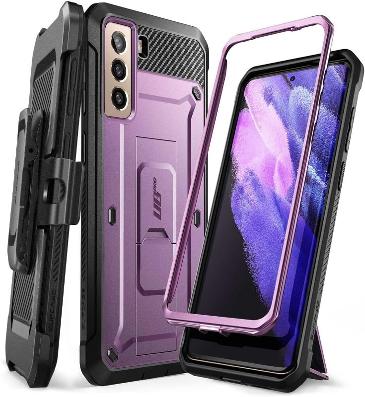 Photo 1 of SUPCASE Unicorn Beetle Pro Series Case Designed for Samsung Galaxy S21+ 5G, Full-Body Dual Layer Rugged Holster & Kickstand Case Without Built-in Screen Protector (Violte)
