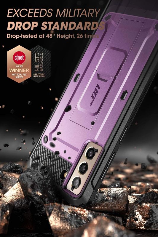 Photo 2 of SUPCASE Unicorn Beetle Pro Series Case Designed for Samsung Galaxy S21+ 5G, Full-Body Dual Layer Rugged Holster & Kickstand Case Without Built-in Screen Protector (Violte)
