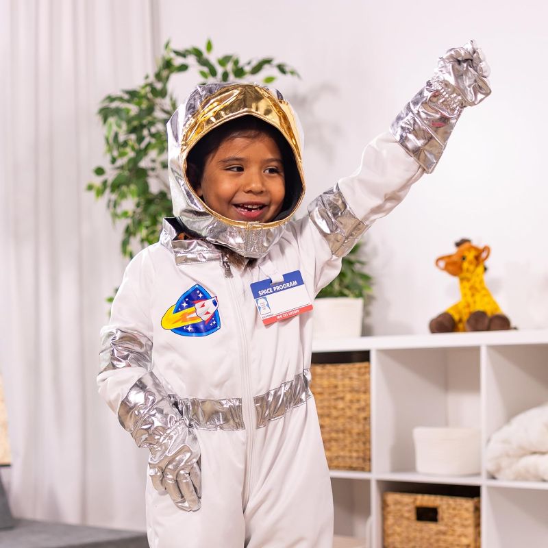 Photo 2 of Melissa & Doug Astronaut Costume Role Play Set - Pretend Astronaut Outfit With Realistic Accessories, Astronaut Costume For Kids And Toddlers Ages 3+
